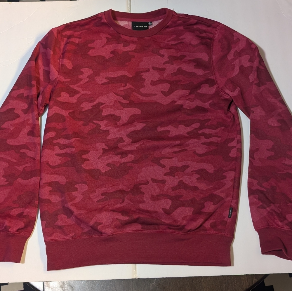 H&M Red Camouflage Crewneck Sweater